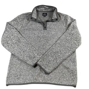 J.Crew‎ Authentic Fleece Pullover Gray Button Up Mens Small S Sweater